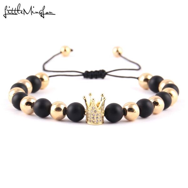 charm bracelets little minglou men luxury bracelet micro pave cz imperial crown beads braided & bangles for women jewelry, Golden;silver
charm bracelets little minglou men luxury bracelet micro pave cz imperial crown beads braided & bangles for women jewelry, Golden;silver