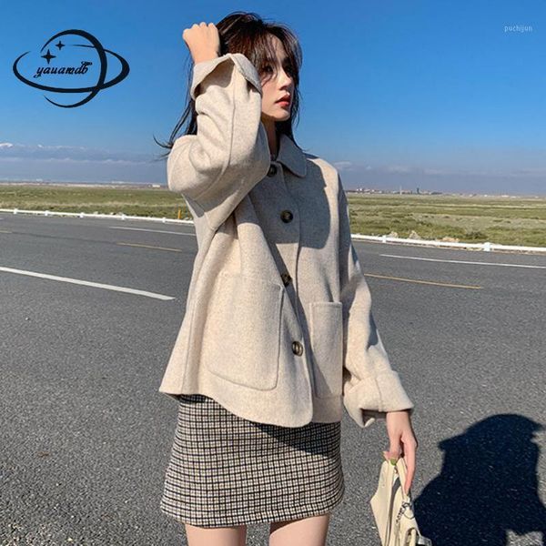 womens wool coats spring autumn female blends jackets clothing turn-down collar regular sold color ladies outerwear clothes y1241, Black
womens wool coats spring autumn female blends jackets clothing turn-down collar regular sold color ladies outerwear clothes y1241, Black