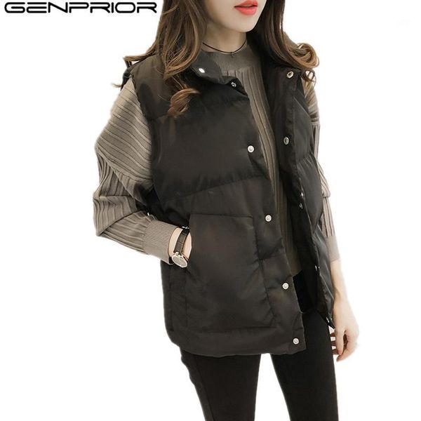 genprior autumn slim large size women winter cotton vest leisure sleeveless stand collar short women feather casual coat outwear1, White;black
genprior autumn slim large size women winter cotton vest leisure sleeveless stand collar short women feather casual coat outwear1, White;black