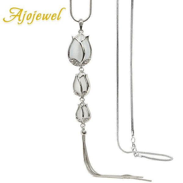 pendant necklaces ajojewel shinning opal tulip sweater necklace jewelry vintage ladies chain long accessories gifts, Silver
pendant necklaces ajojewel shinning opal tulip sweater necklace jewelry vintage ladies chain long accessories gifts, Silver