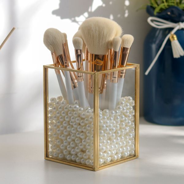 cosmetic box golden desklipstick finishing glass jewelry classification storage makeup brush organizer q1130
cosmetic box golden desklipstick finishing glass jewelry classification storage makeup brush organizer q1130