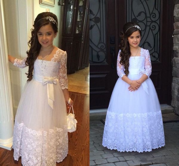 stunning long sleeves flower girls dresses for weddings appliques lace tulle floor length first communion dresses junior bridesmaid dresses, White;blue
stunning long sleeves flower girls dresses for weddings appliques lace tulle floor length first communion dresses junior bridesmaid dresses, White;blue