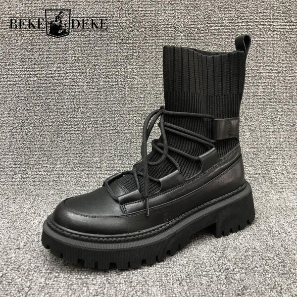 round toe lace up casual womens ankle boots natural cowhide high-thick bottom height increasing genuine leather warm boots, Black
round toe lace up casual womens ankle boots natural cowhide high-thick bottom height increasing genuine leather warm boots, Black