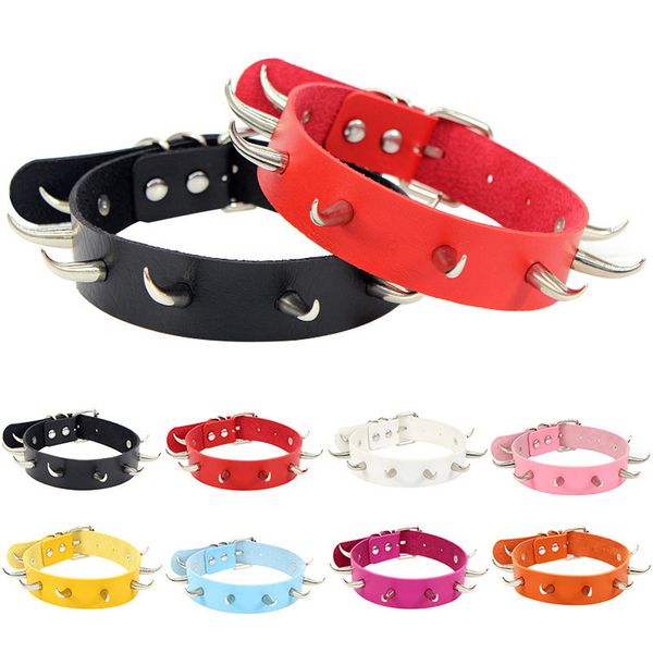 2020 gothic spike choker belt collar women pu leather goth choker necklace for women party club chockers jewelry gift, Silver
2020 gothic spike choker belt collar women pu leather goth choker necklace for women party club chockers jewelry gift, Silver