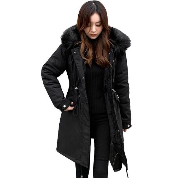 winter jacket women clothes thickening cotton liner padded long coat female plus size casual hooded fur parka womens clothing, Black
winter jacket women clothes thickening cotton liner padded long coat female plus size casual hooded fur parka womens clothing, Black