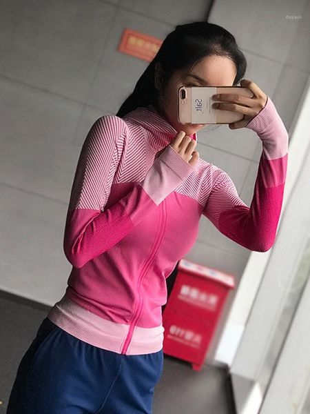 running jackets autumn and winter sports jacket slim slimming fitness long-sleeved yoga wear1, Black;red
running jackets autumn and winter sports jacket slim slimming fitness long-sleeved yoga wear1, Black;red