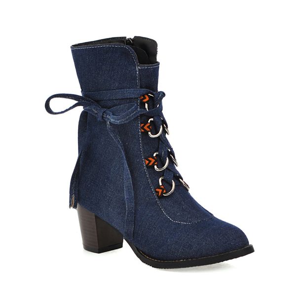 ins women's ankle boots plus size 22-28 european and american in denim for women winter 8z3l, Black
ins women's ankle boots plus size 22-28 european and american in denim for women winter 8z3l, Black