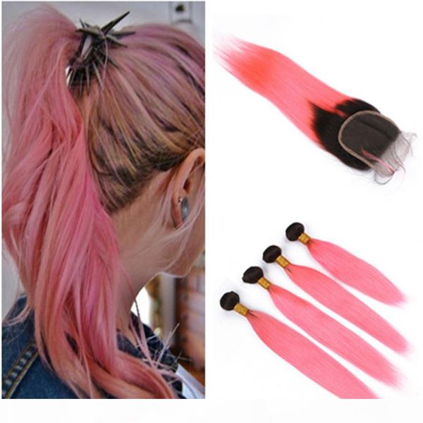 pink ombre straight human hair weave bundles with closure peruvian virgin hair #1b orange ombre dark roots hair extensions with lace closure, Black
pink ombre straight human hair weave bundles with closure peruvian virgin hair #1b orange ombre dark roots hair extensions with lace closure, Black