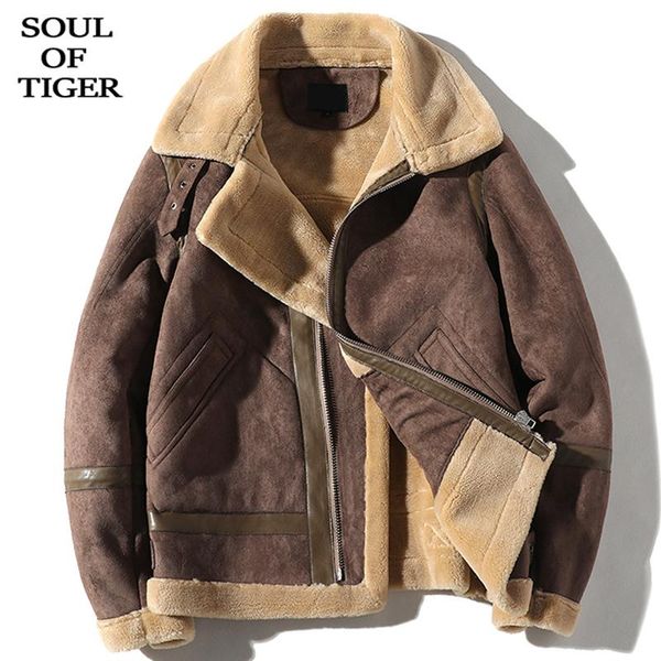 soul of tiger 2020 fashion luxury clothes punk streetwear mens leather winter jackets warm fur parkas casual zipper suede coats, Black
soul of tiger 2020 fashion luxury clothes punk streetwear mens leather winter jackets warm fur parkas casual zipper suede coats, Black