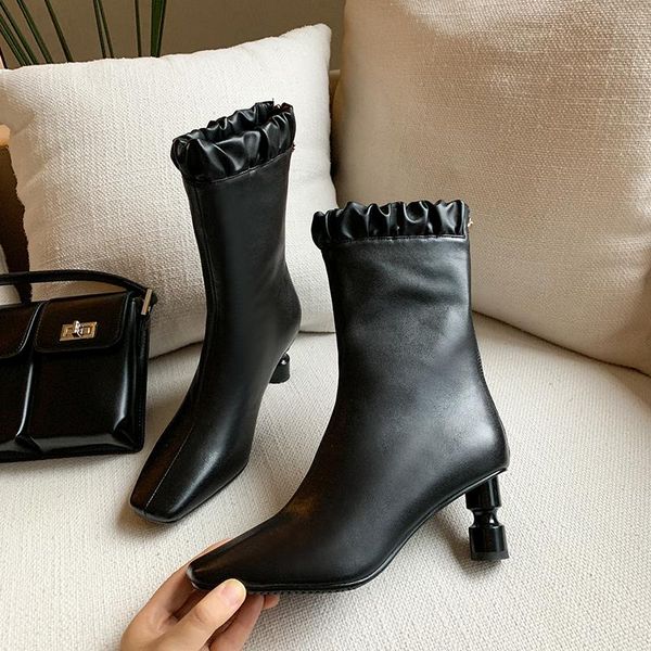 boots leather thick heel women's short all-match tpr ankle 2021 square toe simple retro autumn and winter, Black
boots leather thick heel women's short all-match tpr ankle 2021 square toe simple retro autumn and winter, Black