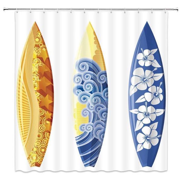 surf shower curtain decor three surfboards decorated with surf floral ethnic motifs blue yellow fabric bath curtains bathroom1
surf shower curtain decor three surfboards decorated with surf floral ethnic motifs blue yellow fabric bath curtains bathroom1