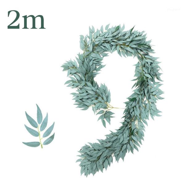 2m artificial rattan willow vine garland silk greenery green leaves home decor1
2m artificial rattan willow vine garland silk greenery green leaves home decor1