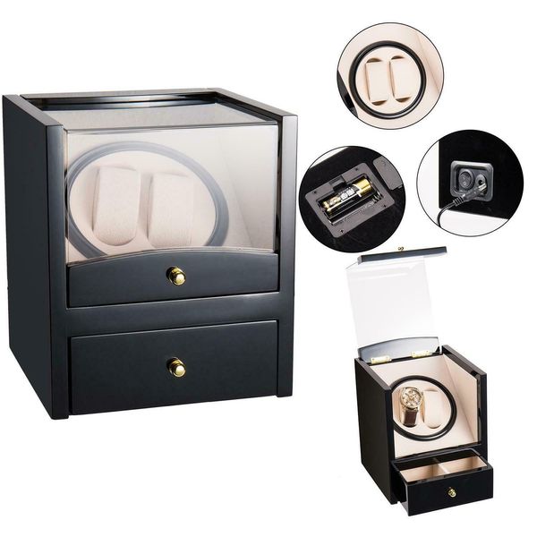 rotating storage 2+2 wood watch winder display automatic wristwatch usa case box tlpgr, Slivery;brown
rotating storage 2+2 wood watch winder display automatic wristwatch usa case box tlpgr, Slivery;brown