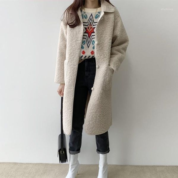 comelautumn winter coat women 2020 new elegant chic loose solid long coats female vintage thick faux lamb fur jackets coats1, Black
comelautumn winter coat women 2020 new elegant chic loose solid long coats female vintage thick faux lamb fur jackets coats1, Black