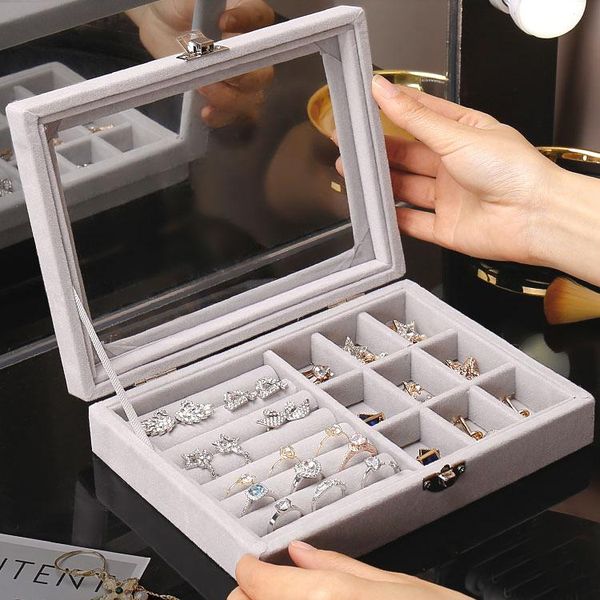 wedding velvet jewelry box organizer makeup collection box necklaces earrings ring display case accessories storage, Pink;blue
wedding velvet jewelry box organizer makeup collection box necklaces earrings ring display case accessories storage, Pink;blue