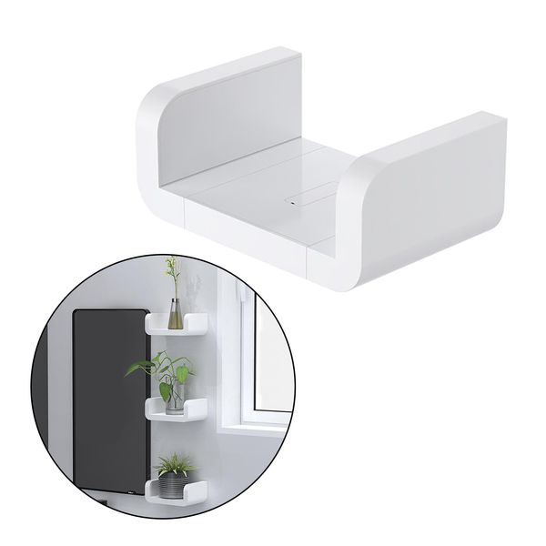 Adhesive Floating Shelf Wall Shelf Non-drilling, U Bathroom Organizer Display Picture Ledge Shelf For Home Decor Kitchen Bathroom Storage