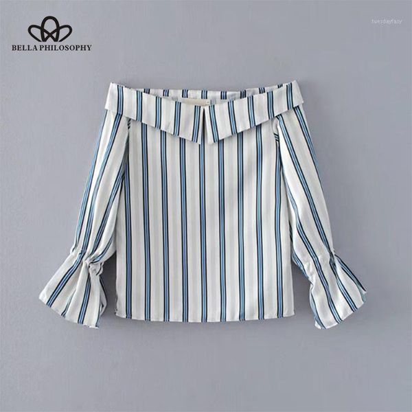 women's blouses & shirts herstory 2021 slash neck blouse women shirt off shoulder stripe female casual bowknot blusas for ladies1, White
women's blouses & shirts herstory 2021 slash neck blouse women shirt off shoulder stripe female casual bowknot blusas for ladies1, White