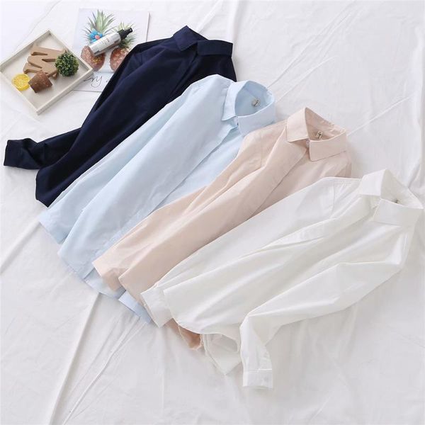 women's blouses & shirts korean fashion autumn slim office blouse women long sleeve cotton casual female work wear white pz3307
women's blouses & shirts korean fashion autumn slim office blouse women long sleeve cotton casual female work wear white pz3307