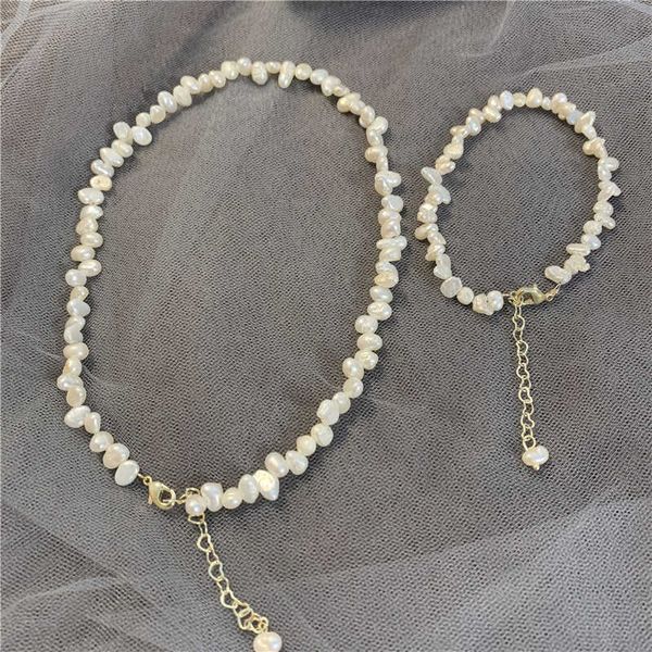 danshui pearl bracelet korean version ins style irregular neckband female necklace bracelet combination female, Silver
danshui pearl bracelet korean version ins style irregular neckband female necklace bracelet combination female, Silver