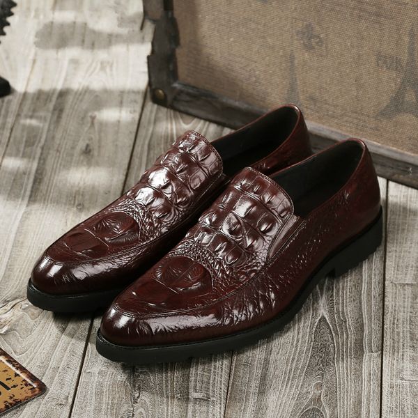 make italian designer big male casual deal formal wedding dress alligator leather shoes grain slide-on shoe loafer k4yf, Black
make italian designer big male casual deal formal wedding dress alligator leather shoes grain slide-on shoe loafer k4yf, Black