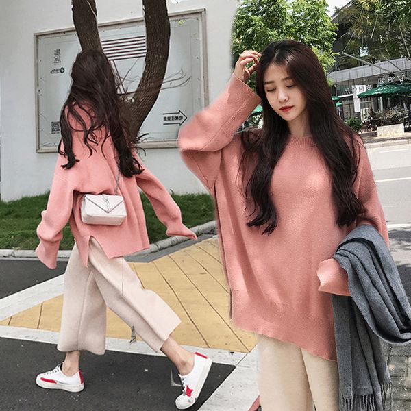 sweater fashion two piece suit loose pullover long sleeve wide leg pants spring and autumn maternity wear, White
sweater fashion two piece suit loose pullover long sleeve wide leg pants spring and autumn maternity wear, White
