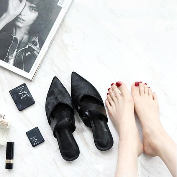 2018 spring summer fur mules shoes woman microfiber low heel slippers ladies flip flops women design cozy beach slides1, Black
2018 spring summer fur mules shoes woman microfiber low heel slippers ladies flip flops women design cozy beach slides1, Black