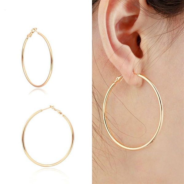 5cm yellow gold color circle round loop big large hoops earrings for women girls aretes jewelry female boucle d'oreille kolczyki, Golden;silver
5cm yellow gold color circle round loop big large hoops earrings for women girls aretes jewelry female boucle d'oreille kolczyki, Golden;silver
