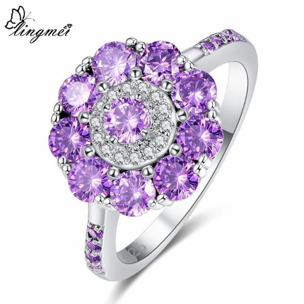 cluster rings lingmei round purplewhite cubic zirconia silver colorring size 6-9 beautiful women wedding jewelry christmas, Golden;silver
cluster rings lingmei round purplewhite cubic zirconia silver colorring size 6-9 beautiful women wedding jewelry christmas, Golden;silver