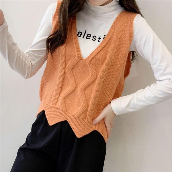 women's sweaters 2021 autumn wear woollen vest, knitted waistcoat, sleeveless turtleneck sweater, v-neck horse clip, White;black
women's sweaters 2021 autumn wear woollen vest, knitted waistcoat, sleeveless turtleneck sweater, v-neck horse clip, White;black
