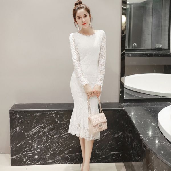 2020 autumn new women's romantic lace dress mid length fishtail dress long sleeve dress 2902
2020 autumn new women's romantic lace dress mid length fishtail dress long sleeve dress 2902