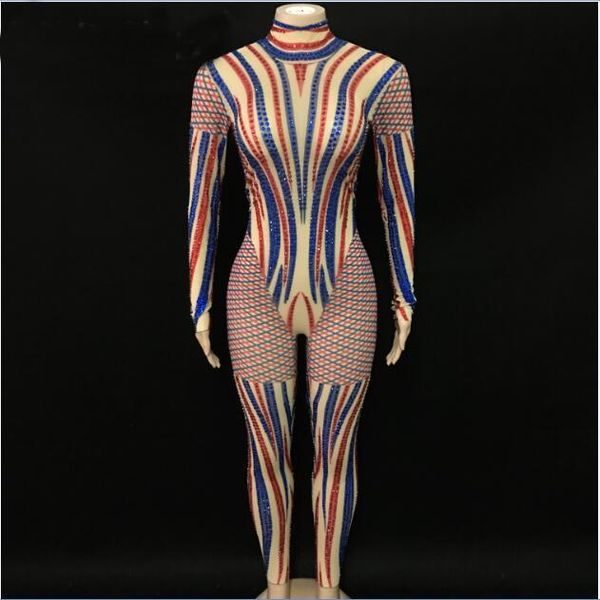 blue red rhinestones mesh jumpsuit women's birthday party dance bodysuit outfit female singer costume nightclub bar wear
blue red rhinestones mesh jumpsuit women's birthday party dance bodysuit outfit female singer costume nightclub bar wear
