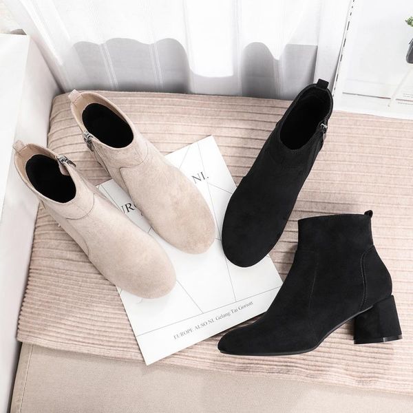 women's mid calf boots round toe winter footwear female shoes boots-women luxury designer 2020 ladies low rubber, Black
women's mid calf boots round toe winter footwear female shoes boots-women luxury designer 2020 ladies low rubber, Black