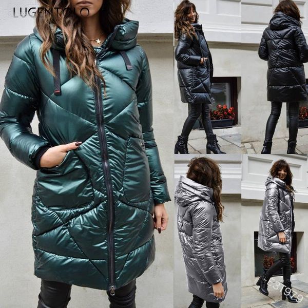 women's down & parkas lugentolo women parka hooded winter slim-fit long coat zipper fashion pocket coats female solid casual, Black
women's down & parkas lugentolo women parka hooded winter slim-fit long coat zipper fashion pocket coats female solid casual, Black
