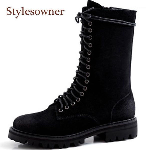 genuine leather black thick-soled casual woman boots round toe lace-up med square heel spring autumn boots 2021 fashion1
genuine leather black thick-soled casual woman boots round toe lace-up med square heel spring autumn boots 2021 fashion1