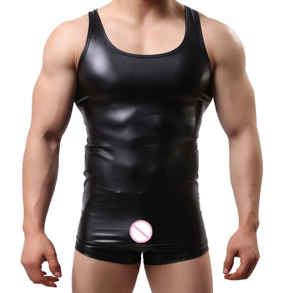 brand men fitness tank star faux leather sleeveless mens bodybuilding stringers vest fashion, White;black
brand men fitness tank star faux leather sleeveless mens bodybuilding stringers vest fashion, White;black