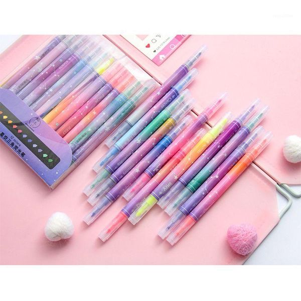 12pcs double headed highlighter pens stationery kawaii starry fluorescent maker b95c1, Black;red
12pcs double headed highlighter pens stationery kawaii starry fluorescent maker b95c1, Black;red