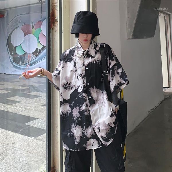 women's blouses & shirts lychee harajuku tie dye print women blouse shirt short sleeve turn down collar casual loose color block lady f, White
women's blouses & shirts lychee harajuku tie dye print women blouse shirt short sleeve turn down collar casual loose color block lady f, White