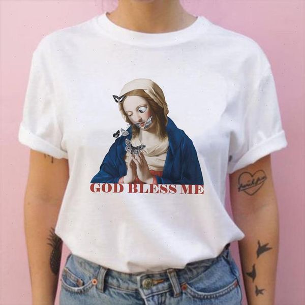 new summer spoof funny womens god bless me faith vintage printing harajuku fashion casual loose large size womens t shirt, White
new summer spoof funny womens god bless me faith vintage printing harajuku fashion casual loose large size womens t shirt, White