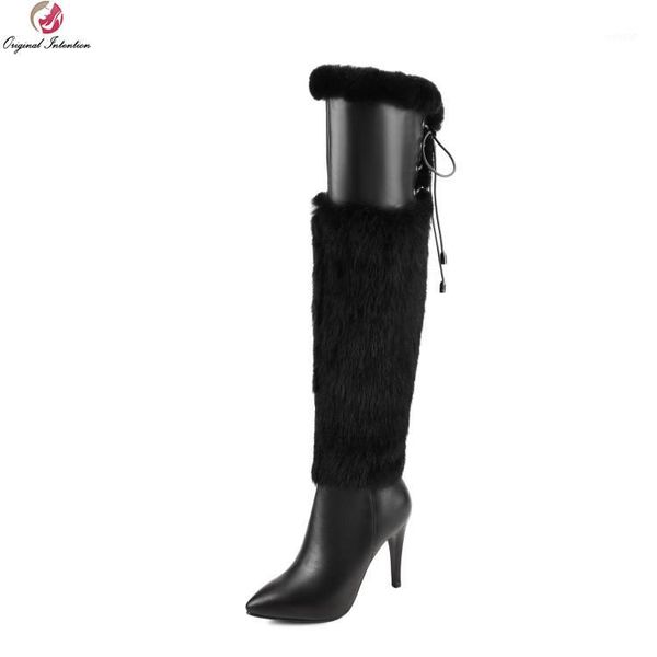 original intention elegant women over-the-knee boots fur cow leather pointed toe thin heels boots shoes woman us size 4-8.51, Black
original intention elegant women over-the-knee boots fur cow leather pointed toe thin heels boots shoes woman us size 4-8.51, Black