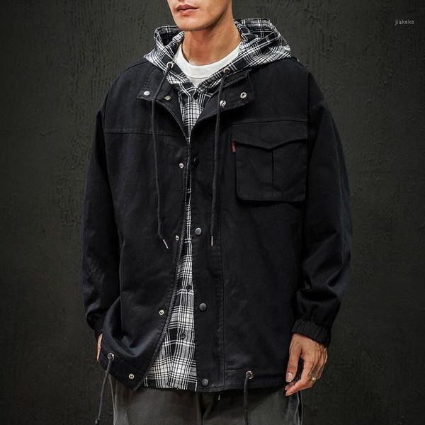 new men's jacket autumn personality trend handsome fashion youth clothes casual hooded men's new jacket1, Black;brown
new men's jacket autumn personality trend handsome fashion youth clothes casual hooded men's new jacket1, Black;brown