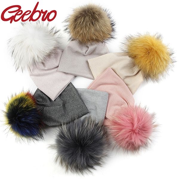 geebro newborn baby girls boys winter cotton stretch beanies hats caps soft baby kids with 15 cm real fur pompom gifts y201024, Blue;gray
geebro newborn baby girls boys winter cotton stretch beanies hats caps soft baby kids with 15 cm real fur pompom gifts y201024, Blue;gray