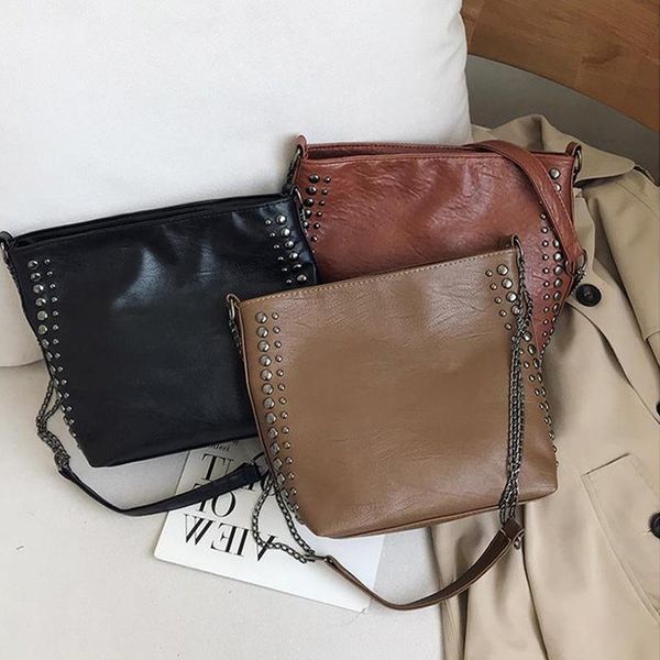 pu leather bag for women handbags tote large capacity female vintage rivet design crossbody shoulder bag fashion chain messenger
pu leather bag for women handbags tote large capacity female vintage rivet design crossbody shoulder bag fashion chain messenger