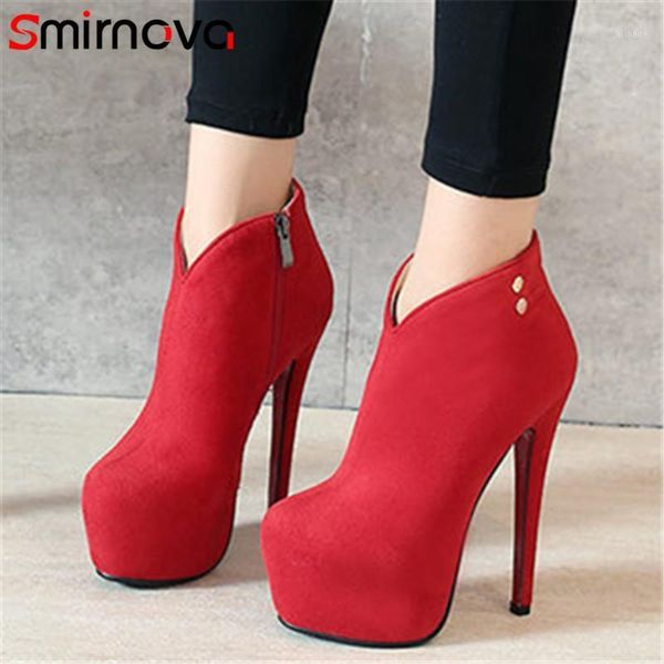 boots smirnova est 2021 women solid super high heel zipper thin heels platform round toe ladies ankle1, Black
boots smirnova est 2021 women solid super high heel zipper thin heels platform round toe ladies ankle1, Black