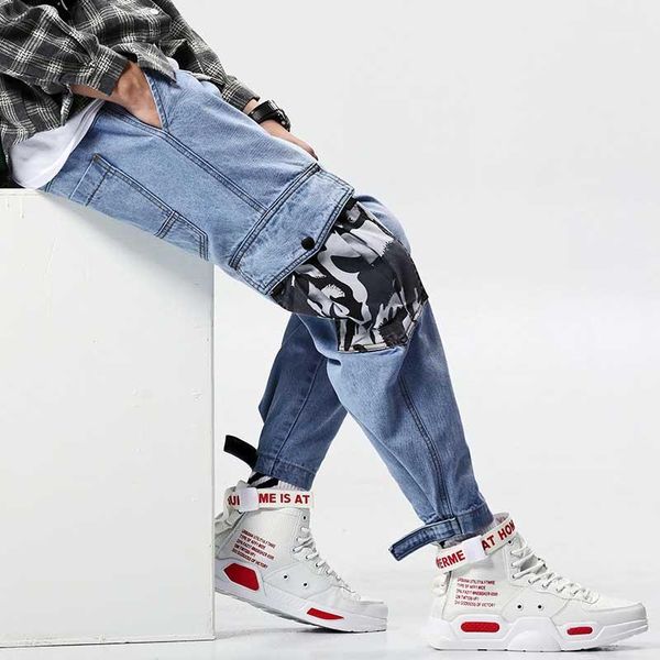 hip hop cargo jeans pants men fashions brand cotton denim jeans harem camouflage pocket joggers trousers male clothes1, Blue
hip hop cargo jeans pants men fashions brand cotton denim jeans harem camouflage pocket joggers trousers male clothes1, Blue