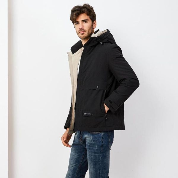 new winter casual men's down jacket hooded mens coat 90% gray duck down puffer jacket men1, Black
new winter casual men's down jacket hooded mens coat 90% gray duck down puffer jacket men1, Black
