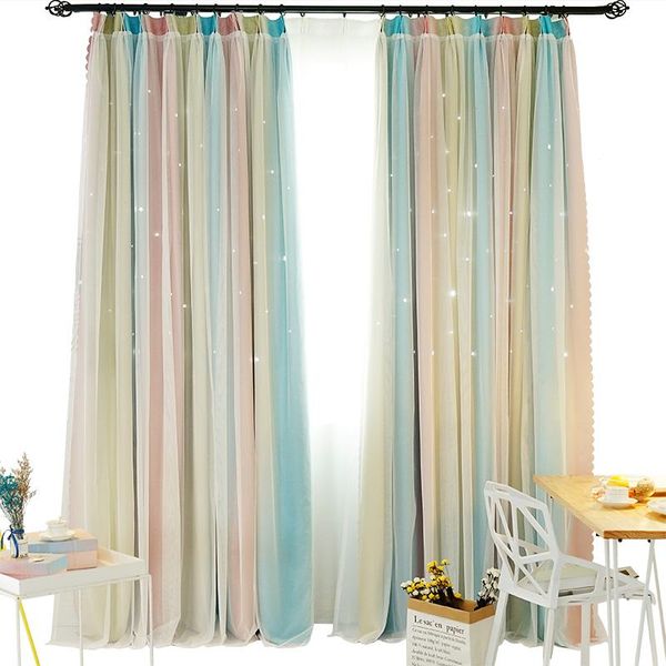 nordic gradient hollow stars blackout curtains for living room bedroom blue pink window curtain blinds stitched with white voile
nordic gradient hollow stars blackout curtains for living room bedroom blue pink window curtain blinds stitched with white voile