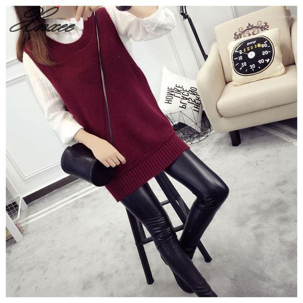 2020 spring and autumn new sweater vest women's long solid color loose sweater vest1, Black;white
2020 spring and autumn new sweater vest women's long solid color loose sweater vest1, Black;white