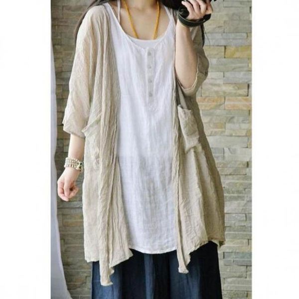 spring summer art simple loose sunscreen shirt cotton linen batwing sleeve mori girl plus size women kimono blouse y200622, White
spring summer art simple loose sunscreen shirt cotton linen batwing sleeve mori girl plus size women kimono blouse y200622, White
