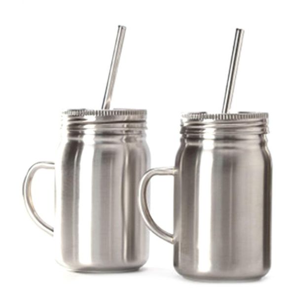 2-piece set of single and double-layer stainless steel mason jar mason cup with straw
2-piece set of single and double-layer stainless steel mason jar mason cup with straw