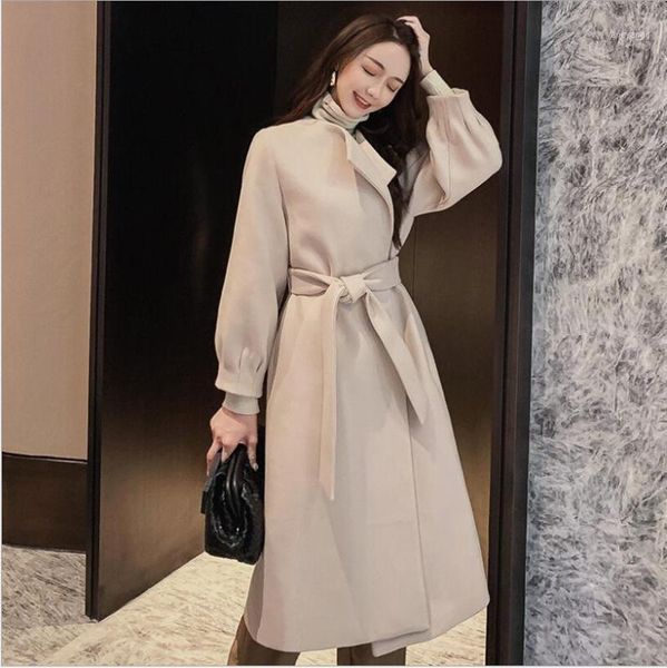 2020 autumn/winter new korean double-faced cashmere fashion coats woman mid-length office lady wool outerwear1, Black
2020 autumn/winter new korean double-faced cashmere fashion coats woman mid-length office lady wool outerwear1, Black